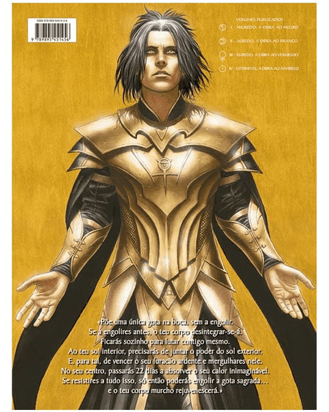 Os Cavaleiros de Heliópolis III/IV, de Jodorowsky e Jérémy (Ed.Portuguesa, Capa Dura), contra-capa