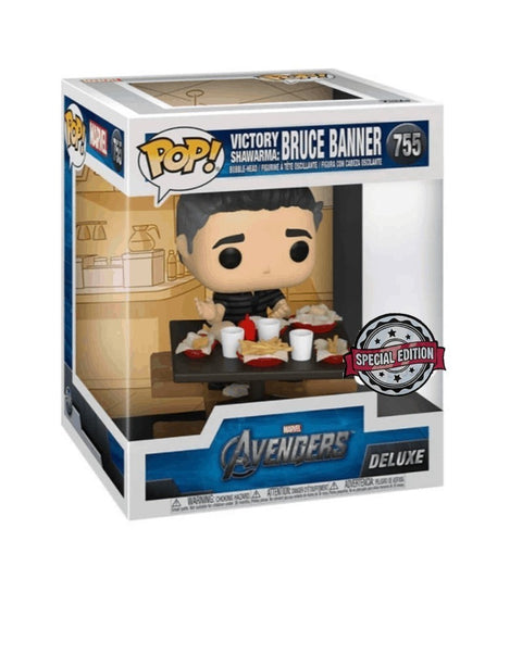 Funko POP Marvel - Shawarma Avengers - Bruce Banner (Deluxe) caixa