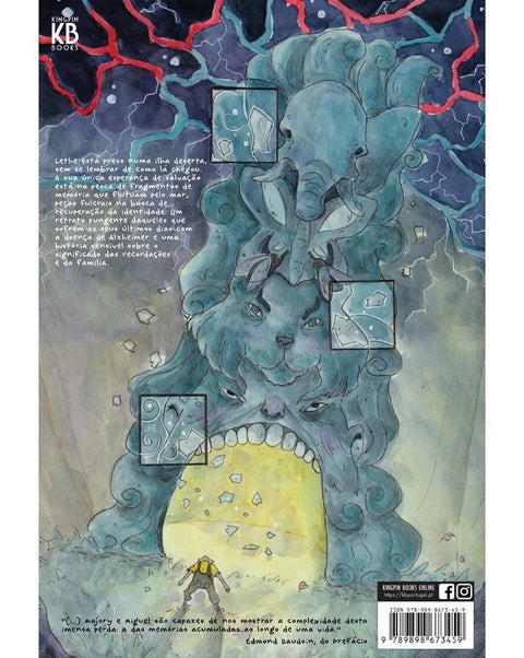 O Pescador de Memórias, de Miguel Peres e Majory Yokomizo (capa dura) contra-capa