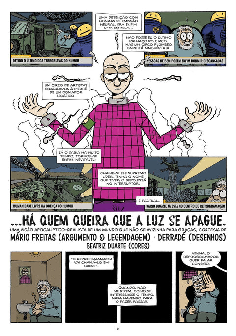 Há Quem Queira Que A Luz Se Apague, de Mário Freitas e Derradé (Selo Mario Breathes Comics)
