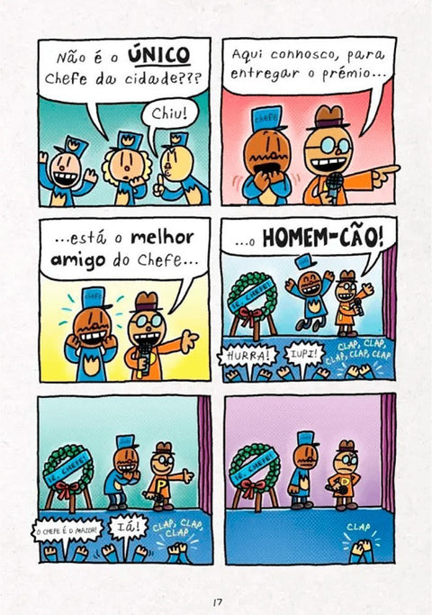 Homem-Cão Vol.09 - Crime e Desatino, de Dav Pilkey (Ed.Portuguesa)