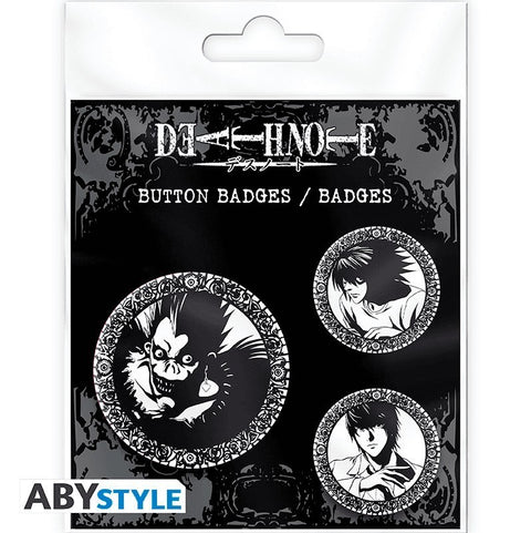 Death Note Badge Pack - Light, L & Ryuk