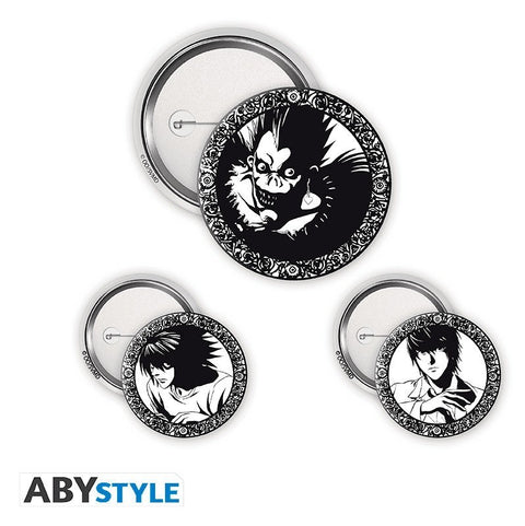 Death Note Badge Pack - Light, L & Ryuk