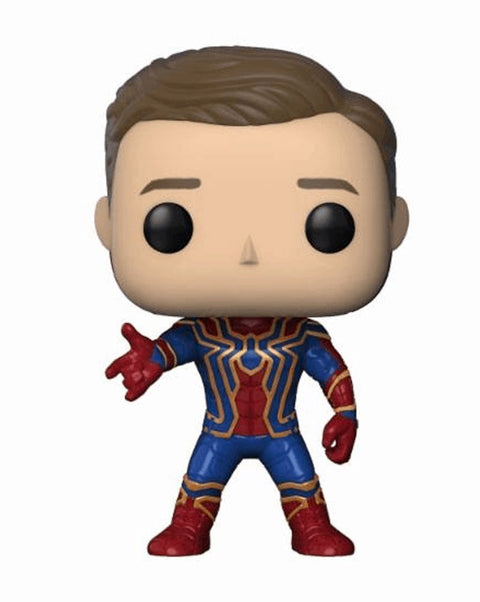 Peter Parker unmasked, in Iron Spider suit