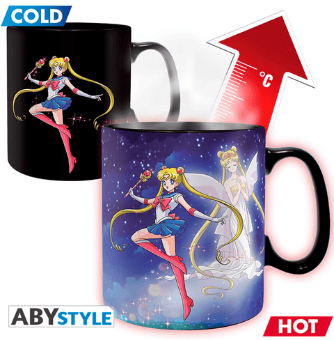 Caneca Heat Change - Sailor Moon - Sailor & Chibi