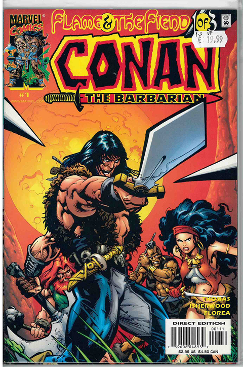COMPLETE SET Conan The Barbarian: The Flame & The Fiend (2000) #1-3 VERY FINE