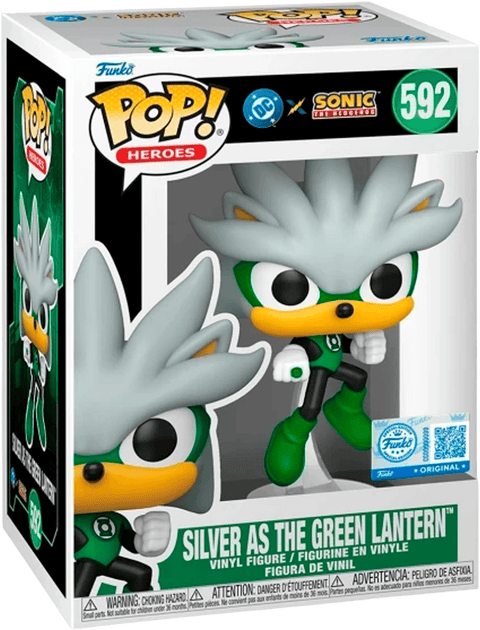 Funko POP DC Heroes - DC x Sonic the Hedgehog - Silver as Green Lantern