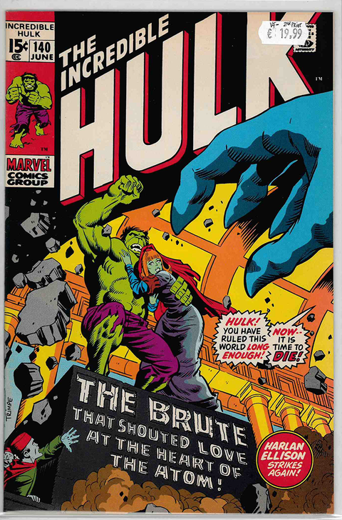 Incredible Hulk 1st Series #140 2nd Print VERY FINE-