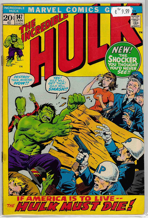 Incredible Hulk 1st Series #147 VERY GOOD