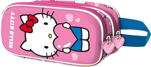 Sanrio 3D Double Pencil Case Hello Kitty Heart