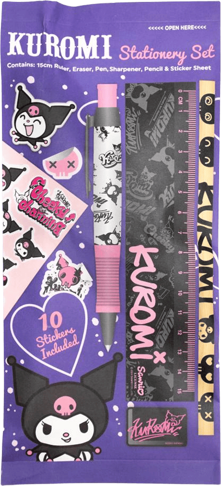 Sanrio Stationery Set 6-Pack Kuromi