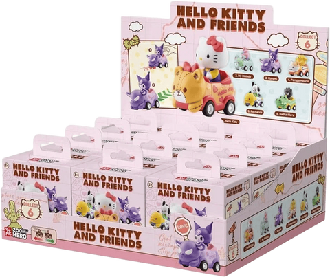Sanrio Zoom Hero Pullback Vehicles with Figures Hello Kitty and Friends Series 1 Blind Box