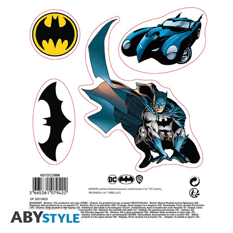 Stickers 16x11cm DC Comics - Batman and Logo