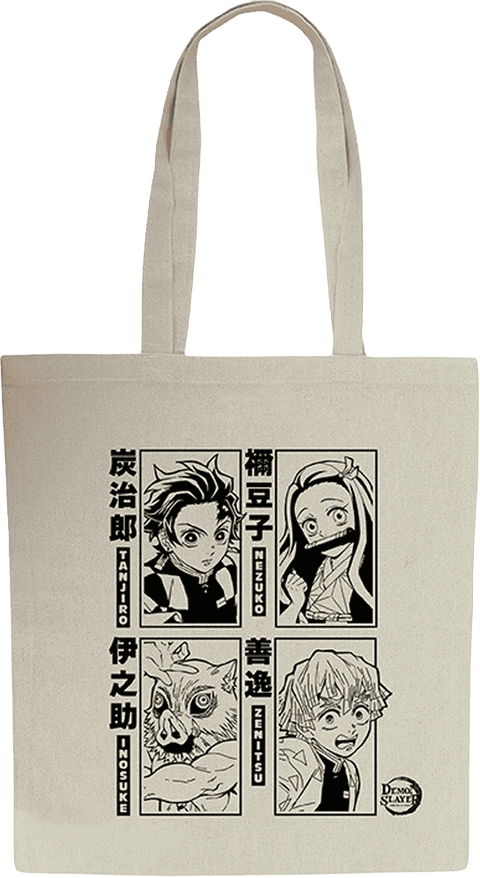 Tote bag - Demon Slayer - Tanjiro, Nezuko, Zenitsu and Inosuke S2