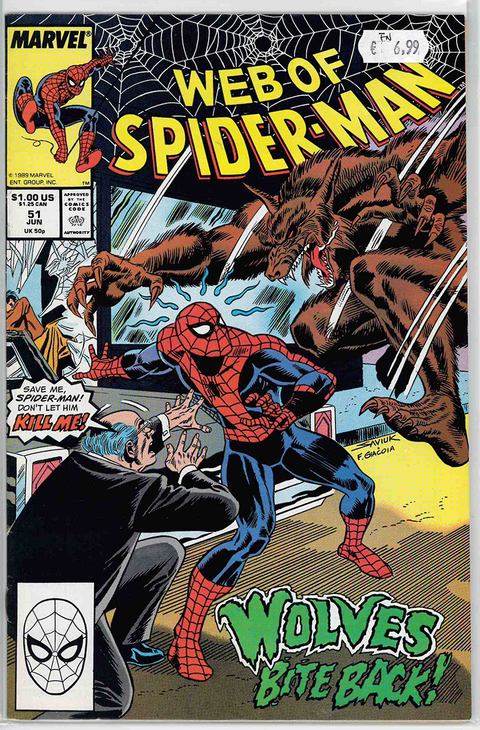 Web of Spider-Man (1st Series) #51 FINE